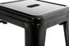 Hocker FULDA 4er Set - 40 x 40 x 46 cm, Metall, Schwarz | Küchenhocker Esszimmerhocker Stapelhocker Bild 5