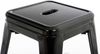 Hocker FULDA 4er Set - 40 x 40 x 46 cm, Metall, Schwarz | Küchenhocker Esszimmerhocker Stapelhocker Bild 3
