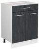 Küchenunterschrank R-Line Schwarz Beton 60 cm ohne Arbeitsplatte Vicco Bild 4