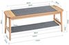 SoBuy HFSR01-N Schuhbank, Massivholz, Lackiert, Helle Eiche, 110 x 44 x 37 cm Bild 3
