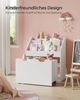 Songmics Bücherregal für Kinder, mit 3 Regalebenen und Aufbewahrungsbox auf Rollen, MDF Wolkenweiß, 29,5 x 62,5 x 70 cm Bild 3