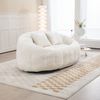 Sitzsack Chenille mit Armlehnen & Schaumstofffüllung, 150x95x63 cm, Beige Bild 5