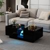 STILVORA Couchtisch mit 2 Schubladen,Wohnzimmertisch mit LED,Sofatisch mit Acrylplatte (Satztisch, Wohnzimmertisch, 1-St, 2 Schubladen), mit LED-Licht und Acrylplatte Bild 3