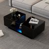 STILVORA Couchtisch mit 2 Schubladen,Wohnzimmertisch mit LED,Sofatisch mit Acrylplatte (Satztisch, Wohnzimmertisch, 1-St, 2 Schubladen), mit LED-Licht und Acrylplatte Bild 2