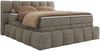 Boxspringbett NIRA KING, Doppelbett mit Fußteil, 7-Zonen Multipocket-Matratzen und Topper, Schlafzimmerbett - 180 x 200 cm - Grau Struktur - H3 Bild 5