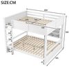 Flieks Etagenbett, Kinderbett 160x200cm mit LED-Beleuchtung, Stauraumregal und Leiter Bild 4