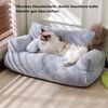 Ledander Tierbett Haustiersofa für Katzen & Hunde,Weiches und flauschiges Katzenbett, Waschbares Haustiersofa für Wohnungskatzen und kleine Hunde Bild 4