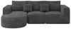 HawthyHome Sofa Cloud-Cord Ecksofa L-form 264x177 cm, 1 Teile, Montagefrei Couch mit zwei Kissen für Wohnzimmer & Schlafzimmer Bild 3