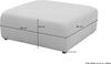DOMO. collection Polsterhocker 800013, Hocker, quadratisch, Modul-Element, Fußhocker, Polsterganitur, 108 x 108 x 42 (BxTxH), beige Bild 4