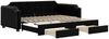 vidaXL Tagesbett Ausziehbar mit Schubladen Schwarz 80x200 cm Stoff 3197667 Bild 2