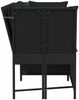 vidaXL Gartensofa mit Kissen Schwarz Poly Rattan 4104122 Bild 5