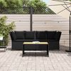 vidaXL Gartensofa mit Kissen Schwarz Poly Rattan 4104122 Bild 3