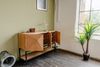 KAWOLA Sideboard ANJO 3 Türen 1 Ablage Eiche furniert braun Metall schwarz pulverbeschichtet 85 x 40 x 150 cm Bild 5