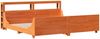 vidaXL Massivholzbett ohne Matratze Wachsbraun 180x200 Kiefernholz 3306452 Bild 3