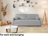 MEBLINI Sofa mit Schlaffunktion - ANAKIN - 210x90x93cm - Grau Boucle – Schlafcouch Ausziehbar - Schlafsofa mit Bettkasten - Sofabett - Couch mit Schlaffunktion – Klappsofa Bild 3