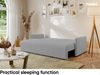 MEBLINI Sofa mit Schlaffunktion - ANAKIN - 210x90x93cm - Grau Boucle – Schlafcouch Ausziehbar - Schlafsofa mit Bettkasten - Sofabett - Couch mit Schlaffunktion – Klappsofa Bild 5