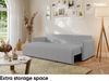 MEBLINI Sofa mit Schlaffunktion - ANAKIN - 210x90x93cm - Grau Boucle – Schlafcouch Ausziehbar - Schlafsofa mit Bettkasten - Sofabett - Couch mit Schlaffunktion – Klappsofa Bild 4