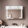 SONNI Spiegelschrank Spiegelschrank Badezimmerschrank 80×60cm Bestseller mit 3-farbiger dimmbarer Beleuchtung Bild 5