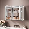SONNI Spiegelschrank Spiegelschrank Badezimmerschrank 80×60cm Bestseller mit 3-farbiger dimmbarer Beleuchtung Bild 2