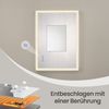 SONGMICS Badspiegel, Wandspiegel mit Beleuchtung, rechteckig, dimmbar, für Badezimmer und Wohnzimmer, 80,7 x 60,7 cm, weiß Bild 4