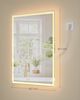 SONGMICS Badspiegel, Wandspiegel mit Beleuchtung, rechteckig, dimmbar, für Badezimmer und Wohnzimmer, 80,7 x 60,7 cm, weiß Bild 5
