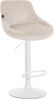 CLP 2er Set Barhocker Lazio Samt höhenverstellbar und 360 Grad drehbar,creme weiß Bild 3
