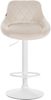 CLP 2er Set Barhocker Lazio Samt höhenverstellbar und 360 Grad drehbar,creme weiß Bild 4