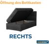 Deine Möbel 24 Boxspringbett JUNG 3 Polsterbett Jungendbett inkl. Matratzen H3 / H4 inkl. Topper (Boxbett für Jugendliche Grau Beige Hellgrau Dunkegrau Anthrazit Schwarz, 3-St, Bonellfederkernmatratze H3 Taschenfederkernmatratze H4), 90x200 100x200 Vel... Bild 2