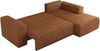 Ecksofa mit Schlaffunktion, Bettkasten und losen Kissen für das Wohnzimmer - TRENTINO - Orange Stoff - rechts Bild 5