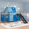 vidaXL Kinder-Etagenbett Uni Schwarz und Blau 107 x 203 cm Metall 42020842 Bild 3