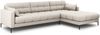 Micadoni Ecksofa Mamaia 5-Sitzer Rechts Strukturierter Stoff Neve Beige schwarze Beine Bild 2