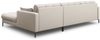 Micadoni Ecksofa Mamaia 5-Sitzer Rechts Strukturierter Stoff Neve Beige schwarze Beine Bild 4