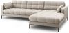Micadoni Ecksofa Mamaia 5-Sitzer Rechts Strukturierter Stoff Neve Beige schwarze Beine Bild 3