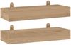 vidaXL Wandregale 2 Stk. 40x15x4 cm Massivholz Teak 340754 Bild 2