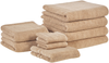 Handtücher im 9er Set MITIARO Baumwollfrottee Sandbeige Bild 4