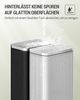 Mülleimer Küche, 30 Liter Tretmülleimer mit Herausnehmbarem Innenbehälter, Vertikales Streifendesign, Mülleimer mit Soft-Close-Deckel und 15 Müllbeuteln, Edelstahl, Silber Bild 5