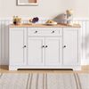 OKWISH Sideboard Küchenbuffet,Kommode (Multifunktionales Küchenbuffet 138 cm Sideboard mit Schublade, verstellbaren Einlegeböden, Kippschutz – Modernes Design für Küche, Wohnzimmer & Schlafzimmer, praktischer Stauraum), mit Kippschutz, mit Schublade Bild 3