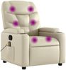vidaXL Massagesessel mit Relaxfunktion, Kunstleder, Creme 3206053 Bild 2