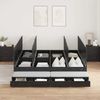 vidaXL Aufbewahrungsbettgestell Schwarz Eichen-Optik 200 cm 3335622 Bild 3