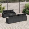 vidaXL Sofa Set mit Kissen mit Speicher 8 pcs Schwarz Poly-Rattan 3355302 Bild 3