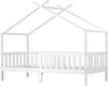 Hausbett 90×200 cm mit Rausfallschutz und Lattenrost, Weiß, ohne Matratze Bild 4
