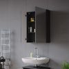 Badspiegelschrank Irma Anthrazit Hochglanz/Anthrazit 60 x 75 cm Vicco Bild 5