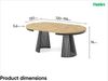 MEBLINI Esstisch Rund Ausziehbar aus Metall - 120-196x76 cm - CONEY - Artisan Eiche/Schwarz Matt - Loft - Esszimmertisch Modern - Küchentisch - Ausziehtisch - Round Dining Table Bild 3