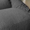 Home Deluxe 'Cozy' Sitzsack mit Hocker, Samt Cord anthrazit, 80 x 87 x 108 cm Bild 2