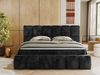Boxspringbett mit dekorativem Kopfteil, Doppelbett mit zwei 7 Härtezonen Multipocket-Matratzen, Bettkästen, Polsterbett - NIRA - 120 x 200 cm - Dunkelgrau Stoff - H3 Bild 4