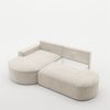 Ecksofa Schlafsofa Sofa VENEDIG Stoff Arena Creme Ottomane Links Bild 4