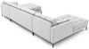 Micadoni Panorama-Sofa Mamaia 6-Sitzer Strukturierter Stoff Neve Hellgrau schwarze Beine Bild 3