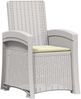 vidaXL Liegesessel Garten Rattan-Optik 2 pcs Weiß und Creme PP 8012024 Bild 4