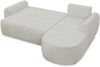 Ecksofa Jazz mit Schlaffunktion und Bettkasten - Bouclé-Stoff - L-Form Couch, Polstersofa, Schlafsofa, Sofagarnitur, Bettsofa (Schwarz (Coral 60), Ecksofa Links) Bild 3