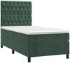 vidaXL Polsterbett mit Matratze Dunkelgrün 90x190 cm Samt Bild 3